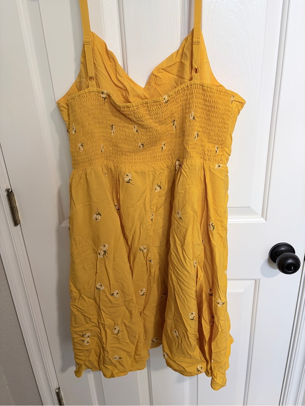 Old Navy Yellow Floral Spaghetti-Strap Mini Dress - Picture 6 of 6